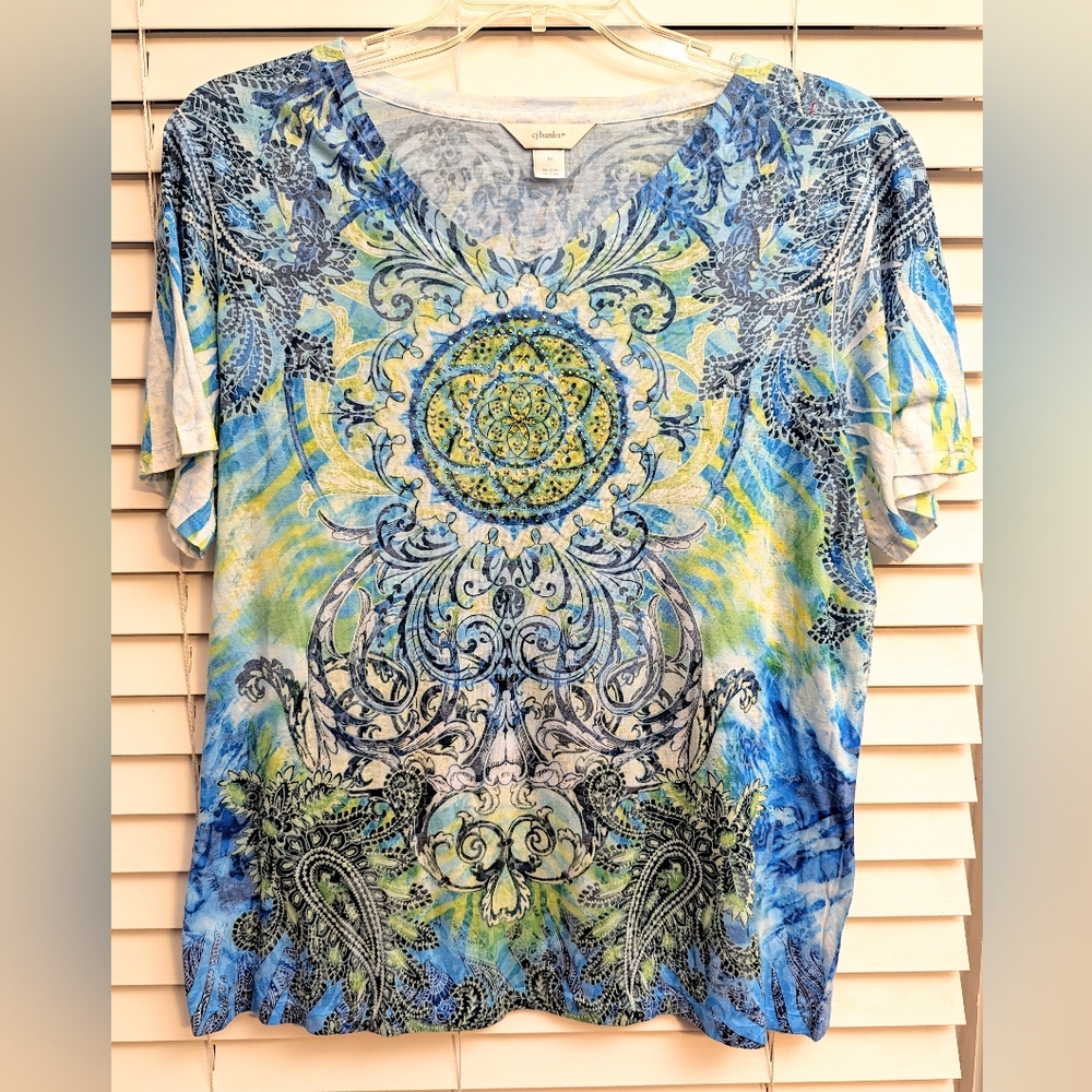 CJ Banks Printed Top